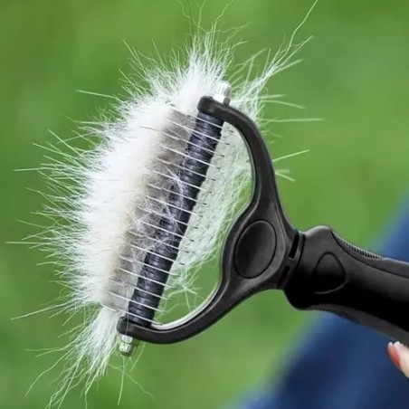 Lemmiklooma Hooldustrimmer koertele ja kassidele – Kahepoolne Karvakamm Aluskarvale ja Sasipundaritele