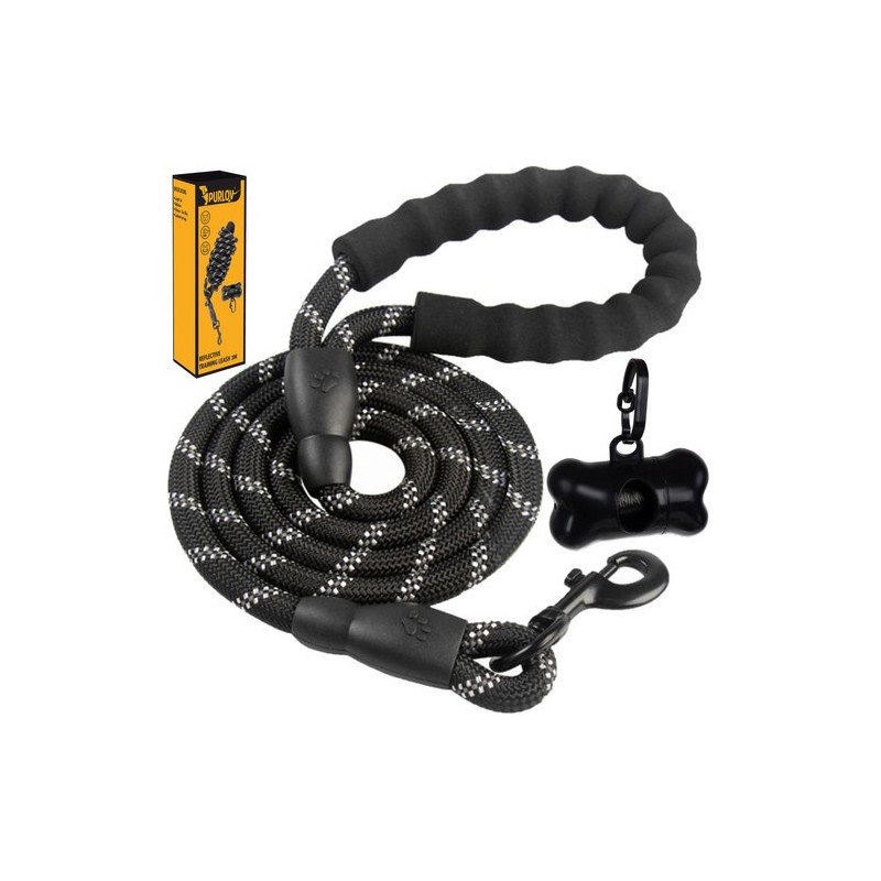 Vastupidav 3m helkuriga koerarihm vahtkäepidemega treeninguks ja jalutuskäikudeks