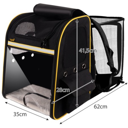 Lemmikloomade reisiseljakott terrassi ja ventilatsiooniga – kassile ja koerale