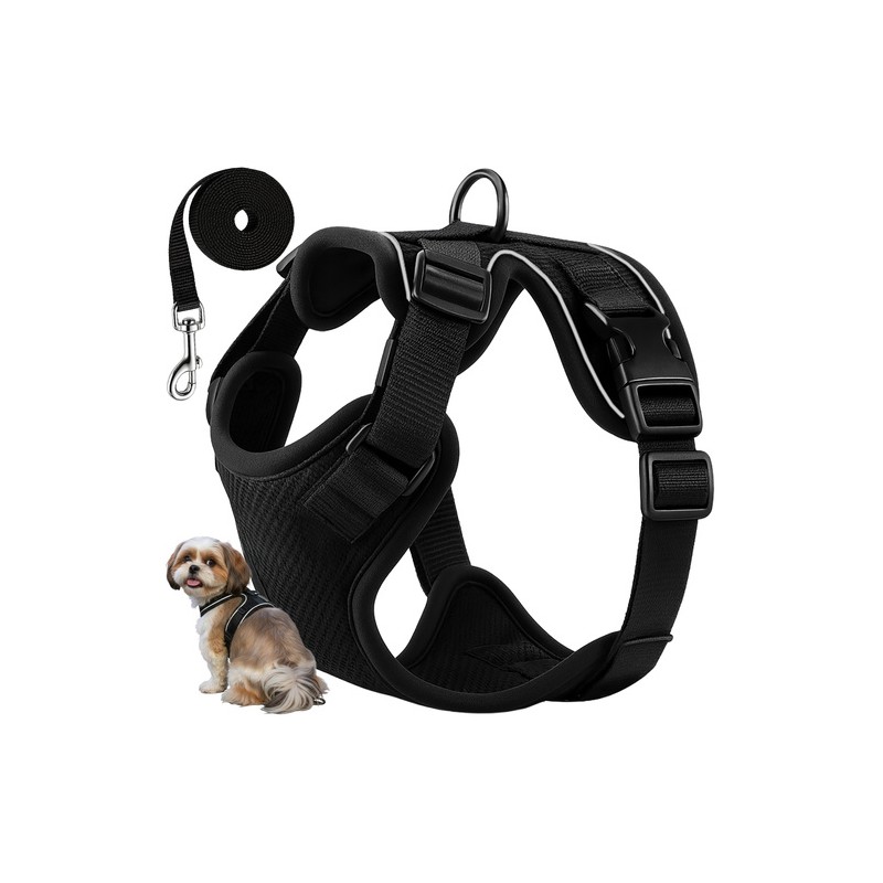 Survevabad reguleeritavad lemmikloomarakmed M-suurus, helkuritega, komplektis jalutusrihm