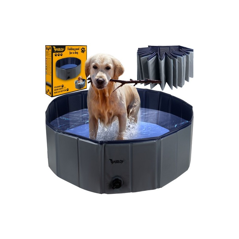 Kokkupandav Lemmikloomabassein ja Mänguaedik 100x30 cm – Jahutamiseks ja Pesemiseks