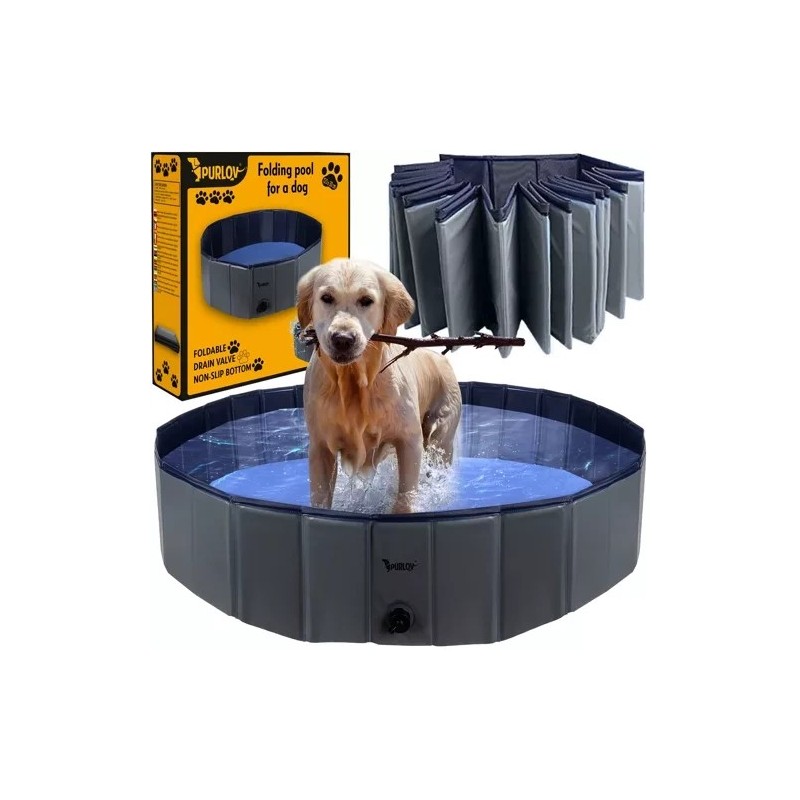 Kokkupandav Lemmikloomabassein ja Aedik 120x30 cm Libisemiskindla Põhjaga