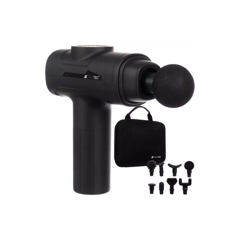 Professionaalne massaažipüstol 8 otsikuga ja 6 intensiivsustasemega sügavkoemassaažiks