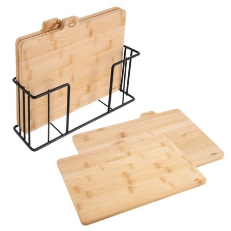 Bambusest lõikelauad koos alusega, 4 tk. | FreshDesign.ee