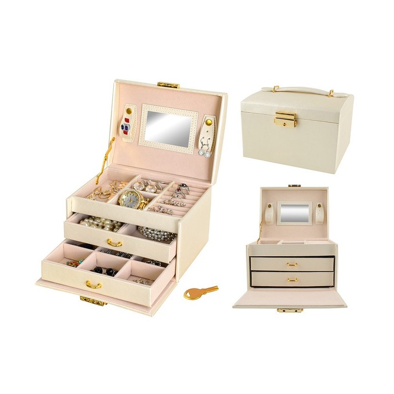 Elegantsne lukustatav ehtelaegas – Beež ehete hoiustaja ja organiseerija