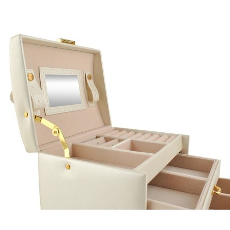 Elegantsne lukustatav ehtelaegas – Beež ehete hoiustaja ja organiseerija