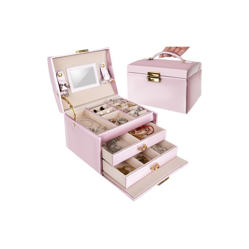 Elegantne Roosa Ehtelaegas Turvalise Lukustuse ja Mitmekülgse Hoiustamisvõimalusega