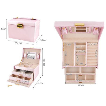 Elegantne Roosa Ehtelaegas Turvalise Lukustuse ja Mitmekülgse Hoiustamisvõimalusega