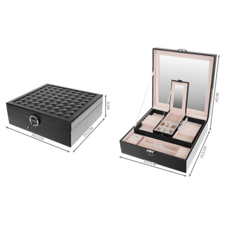 Elegantne must ehtekarp peegli, luku ja reisilaekaga