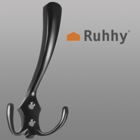 Matt mustad kolmekordsed seinanagid tsingisulamist – 5 tk komplekt