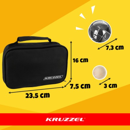 Petangi kuulimängukomplekt 6 teraspalli ja kandekotiga – universaalne osavusmäng