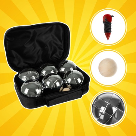 Petangi kuulimängukomplekt 6 teraspalli ja kandekotiga – universaalne osavusmäng