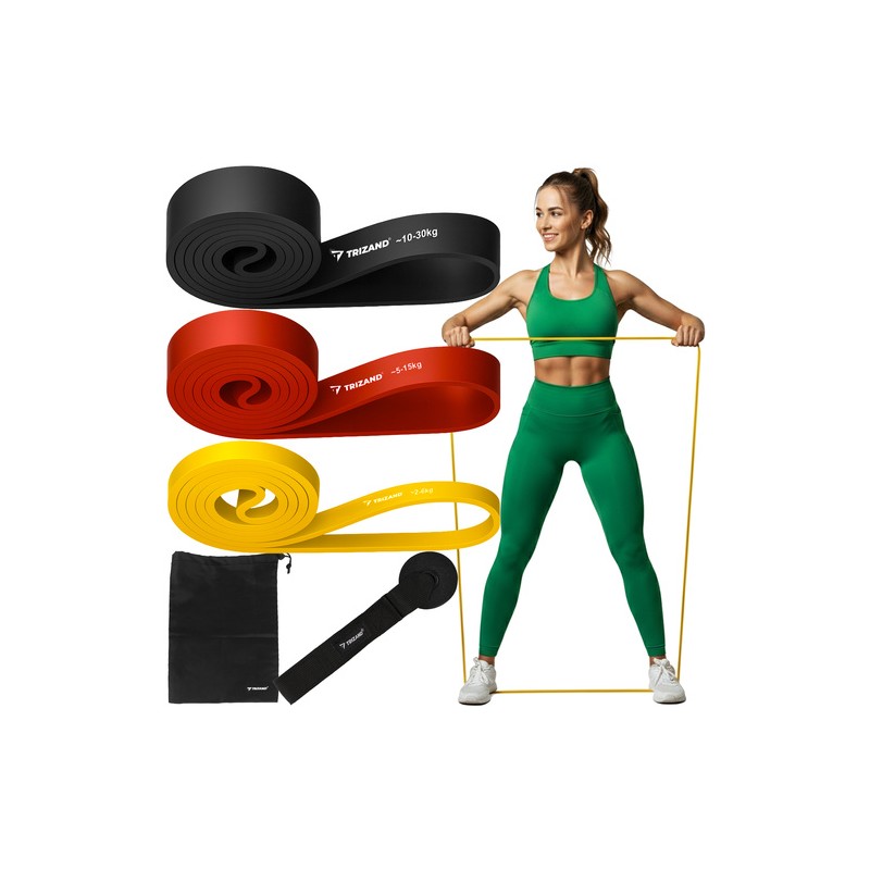 Premium Lateksist Treeningrihmade Komplekt (3 tk) – Reguleeritav Takistus Kodu- ja Jõutreeninguks