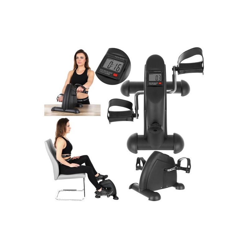 Kompaktne Pedaalitrenažöör Kätele ja Jalgadele LCD-Ekraaniga – Kodune Taastusravi