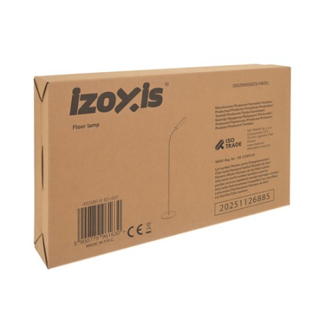 Nutikas LED põrandalamp 180cm, reguleeritav valgus, kaugjuhtimispuldiga, must