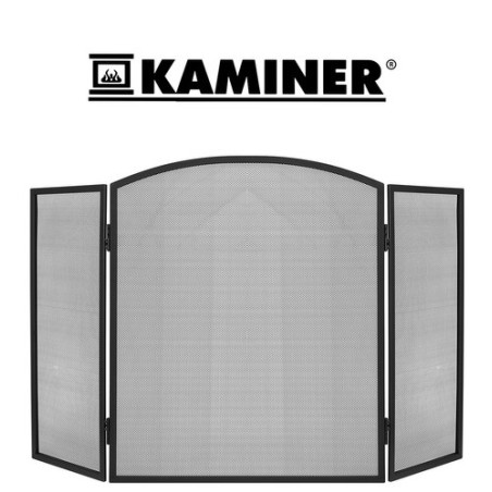 Suur Reguleeritav Kaminasirm / Sädemekaitse XL – Matt Must Teras (118x76 cm)