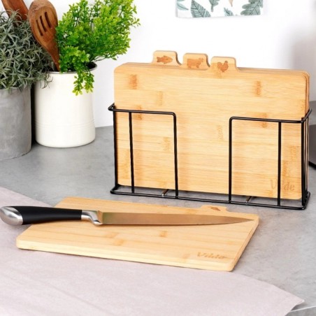 Bambusest lõikelauad koos alusega 28x20 cm 4 tk.