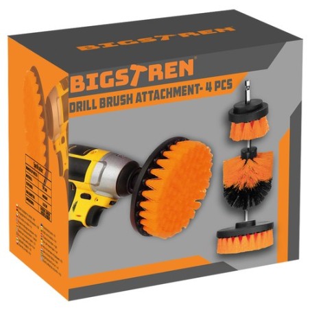 Tõhus 4-osaline puhastusharjade komplekt trellile ja kruvikeerajale