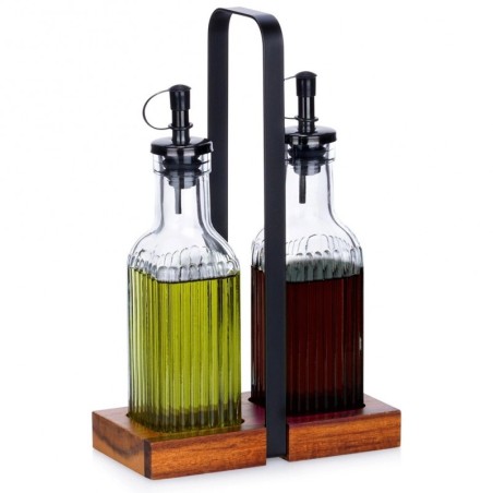 Õli ja äädika klaaspudel alusega 2x 190 ml 3 tk. | FreshDesign.ee