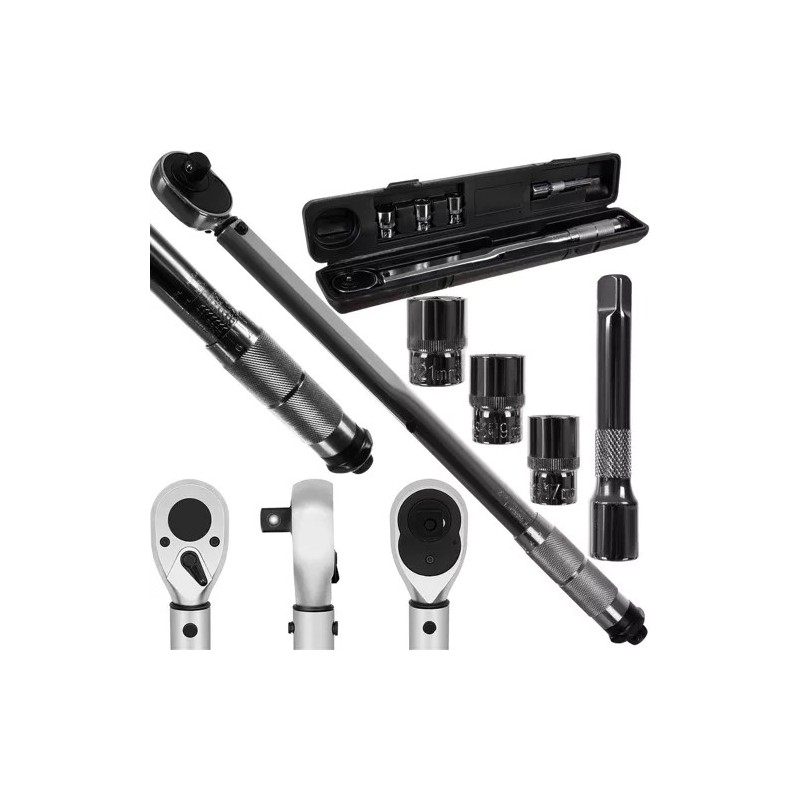 Universaalne pöördemomendi võti 1/2" padjadega (17, 19, 21 mm) ja pikendusega