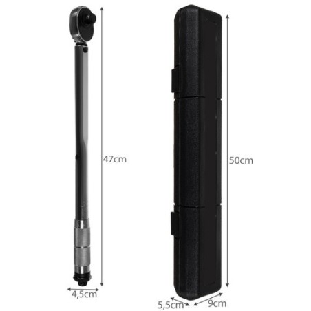 Universaalne pöördemomendi võti 1/2" padjadega (17, 19, 21 mm) ja pikendusega