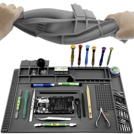 Multifunktsionaalne silikoonist hooldusmatt magnettaskutega, 30x45 cm