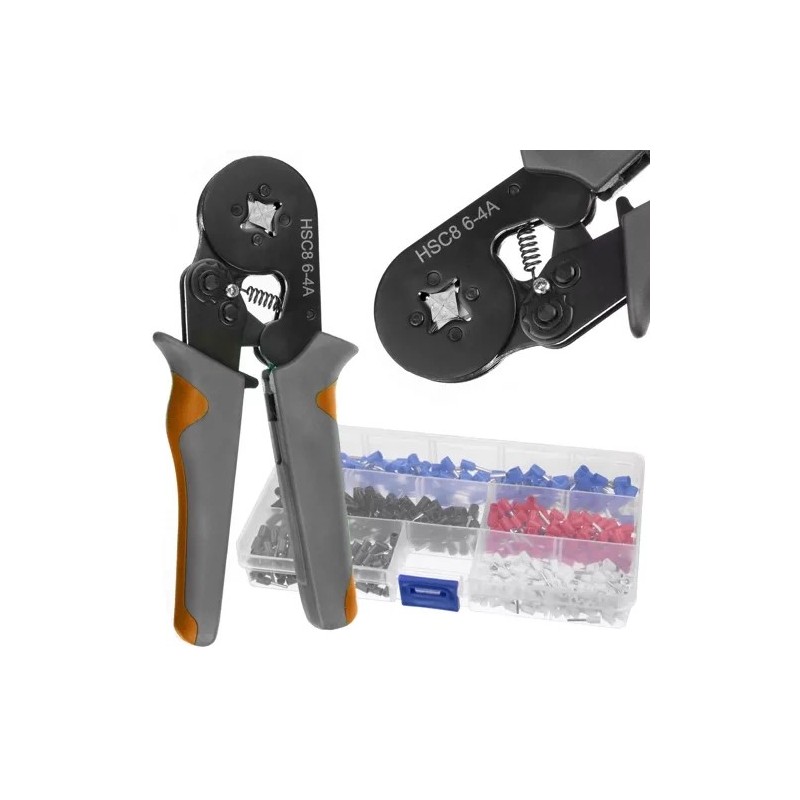 Professionaalsed Krimptangid Kaablitele 0,25-10 mm² Koos 500 Klemmhülsi ja Organiseerijaga