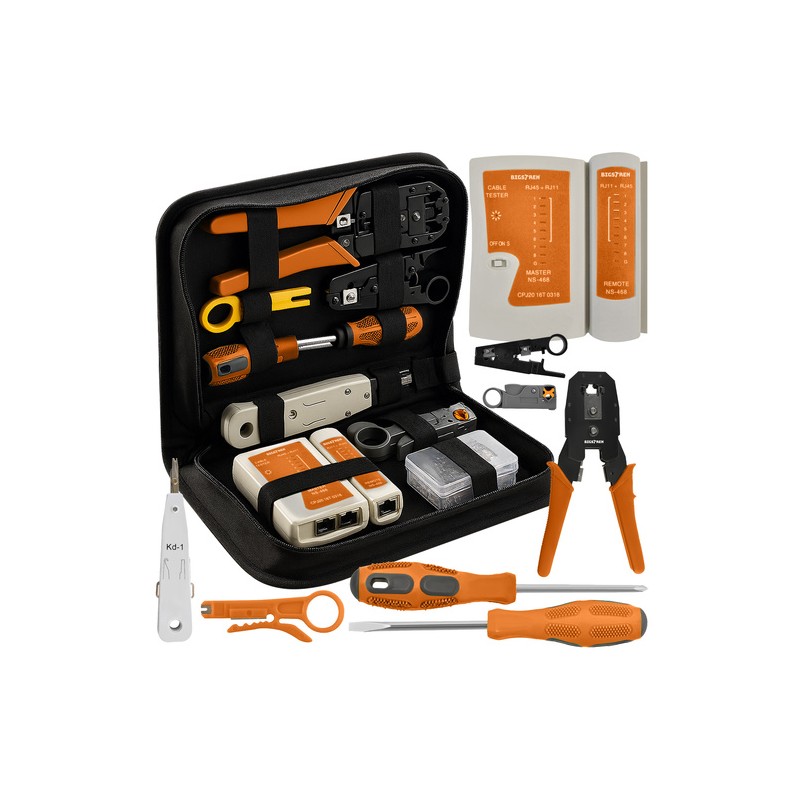 Võrgukaabli Testkomplekt RJ45/RJ11 – Professionaalne Diagnostika- ja Paigalduskomplekt