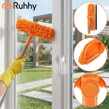 3-ühes Teleskoop-aknapesu komplekt pikendatava varrega kuni 1.8 m