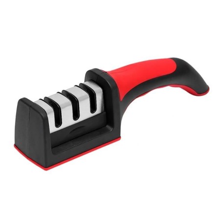 Kompaktne 3-astmeline kööginoa teritaja ergonoomilise käepidemega