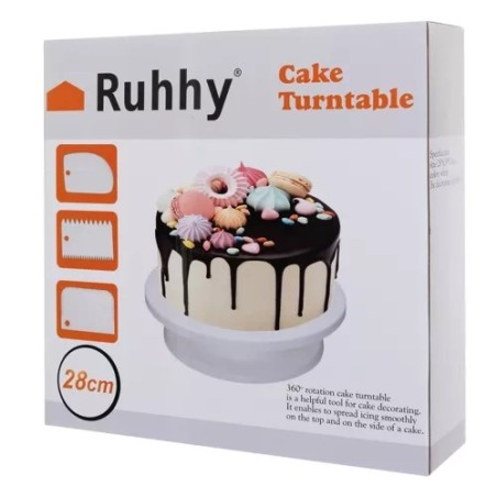 Pöörlev koogialus 3 kaunistusspaatliga – mugavaks serveerimiseks ja dekoreerimiseks