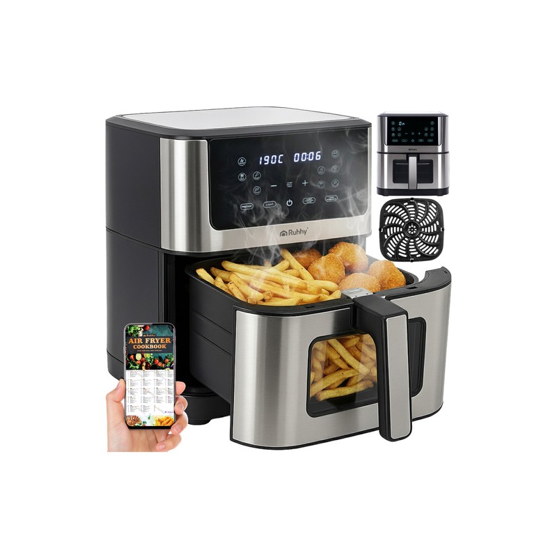 Suur digitaalne kuumaõhufritüür XXL 8L puutetundliku ekraaniga