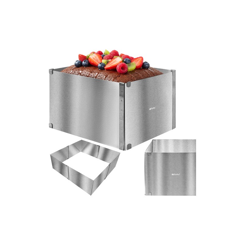 Reguleeritav ristkülikukujuline küpsetusvorm roostevabast terasest, 20-38x24-45x15 cm