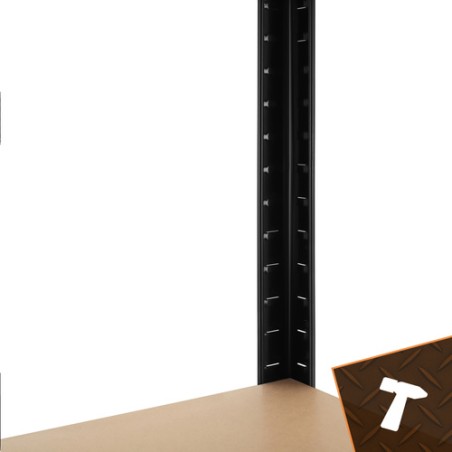 Vastupidav must metallist laoriiul 180x100x60 cm – Optimaalne hoiustamislahendus