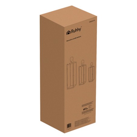 Kuldne Dekoratiivlaternate Komplekt 3tk (kõrgused 38, 49 ja 63 cm)