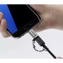 Kompaktne USB-C Micro-USB 2.0 adapter OTG funktsiooniga ja rihmaaasaga