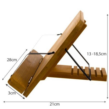 Reguleeritav bambusest raamatualus lugemiseks ja tahvelarvutile