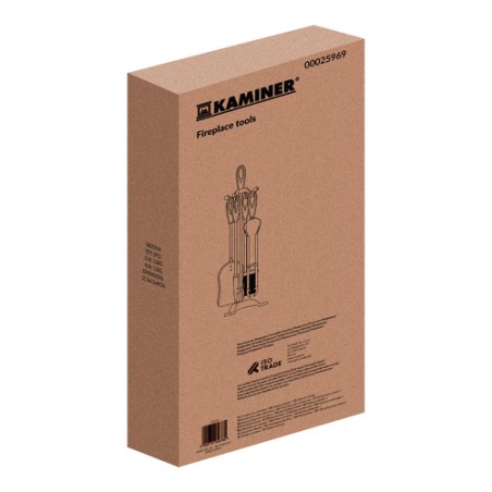 Vanaaegne Kaminatarvikute Komplekt Roostevabast Terasest 5-osaline