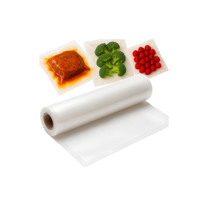 Rihveldatud Vaakumkile Rull Toidu Pakendamiseks 28x600 cm