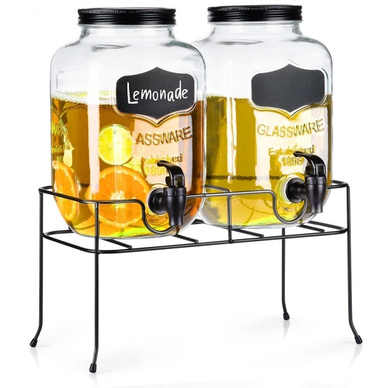 Joogipurk kraani ja musta alusega 2x 4 lii... | FreshDesign.ee