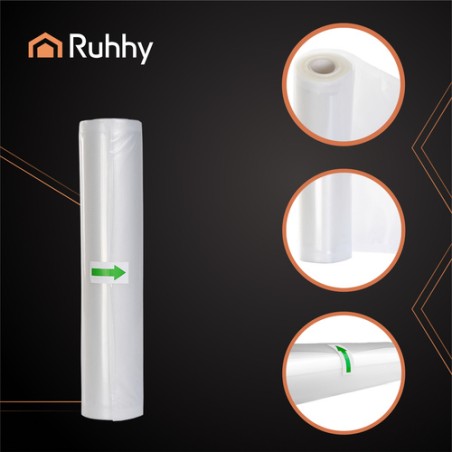 Rihveldatud Vaakumkile Rull Toidu Pakendamiseks 28x600 cm