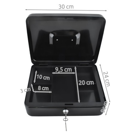 Vastupidav Must Metallist Turvakast – Lukustatav Kassett Väärtesemetele