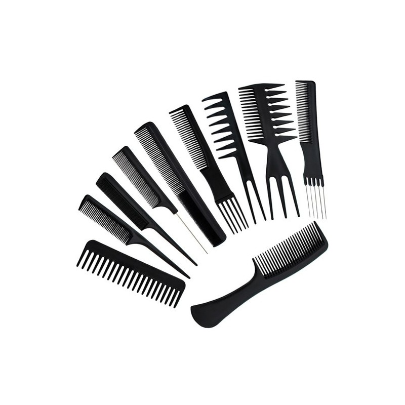 Juuksuri kammid - komplektis 10