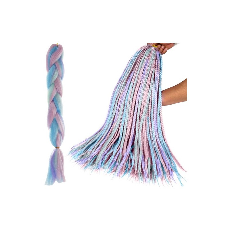 Sünteetilised juuksed ombre sinine/lilla Soulima 21366