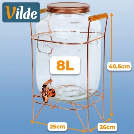 Joogipurk kraani ja alusega, kuldne 8 liitrit | FreshDesign.ee