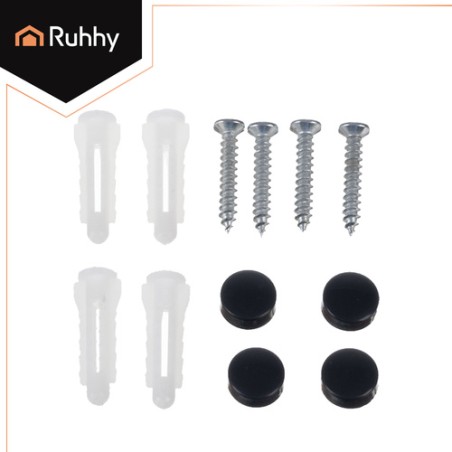 Must alumiiniumist vannitoa riiulite komplekt (2 tk), seinale kinnitatav