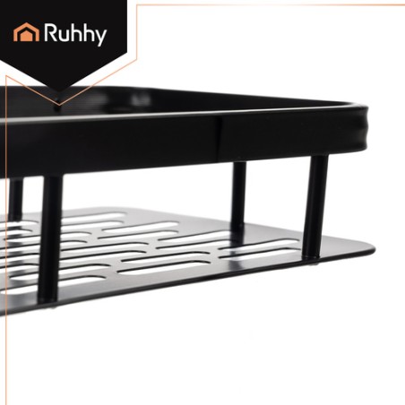 Must alumiiniumist vannitoa riiulite komplekt (2 tk), seinale kinnitatav