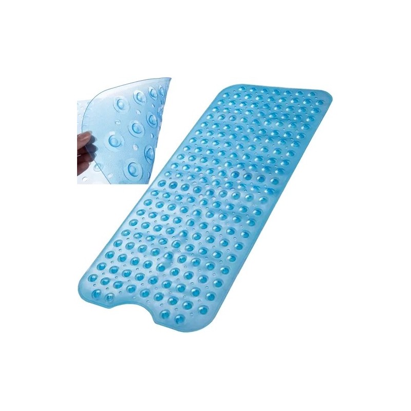 Libisemisvastane Vannimatt Iminappadega Sinine PVC 100x40 cm
