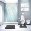 Libisemisvastane vannitoamattide komplekt, hall, 3-osaline – WC-poti mati ja istmekattega