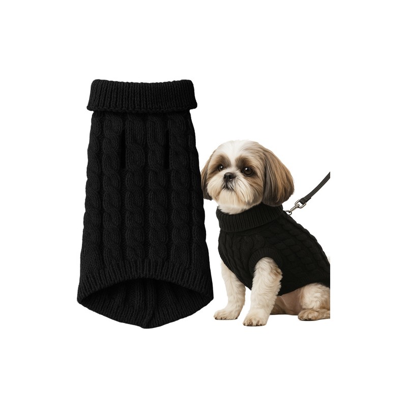 Must L suurus lemmiklooma kampsun – soe ja mugav talveriie koertele ja kassidele